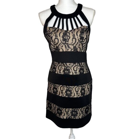 Windsor Sexy Black Lace Cutout Lace Dress 8/10 - Picture 1 of 5